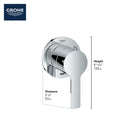 Grohe 29215001 LINEARE 3-WAY DIVERTER VALVE - CHROME CHROME