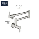 Grohe 31075dc2 GROHE ZEDRA 2-HANDLE WALL MOUNT POT FILL GROHE SUPERSTEEL