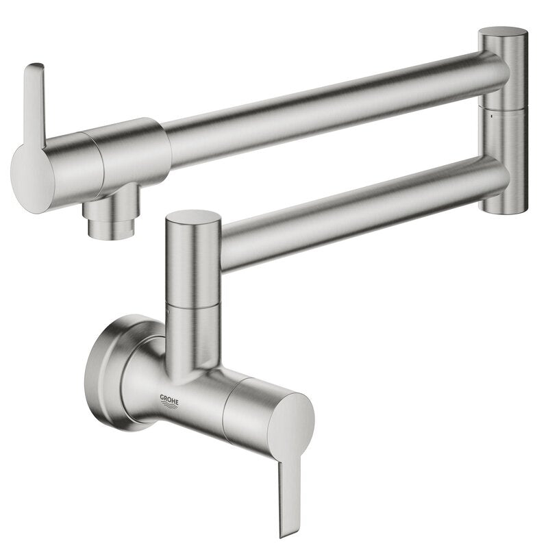 Grohe 31075dc2 GROHE ZEDRA 2-HANDLE WALL MOUNT POT FILL GROHE SUPERSTEEL