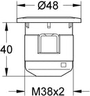 Grohe 37115pi0 PRESS BUTTON GROHE MATTE CHROME/CHROME