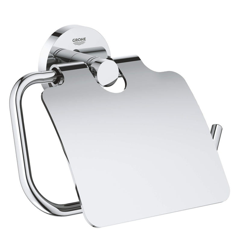 Grohe 40367001 ESSENTIALS TOILET PAPER HOLDER W/COVER GROHE CHROME