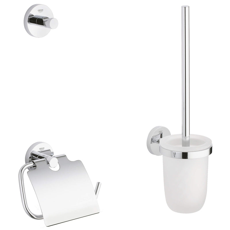 Grohe 40407001 ESSENTIALS ACCESSORIES SET CITY 3-IN-1 GROHE CHROME