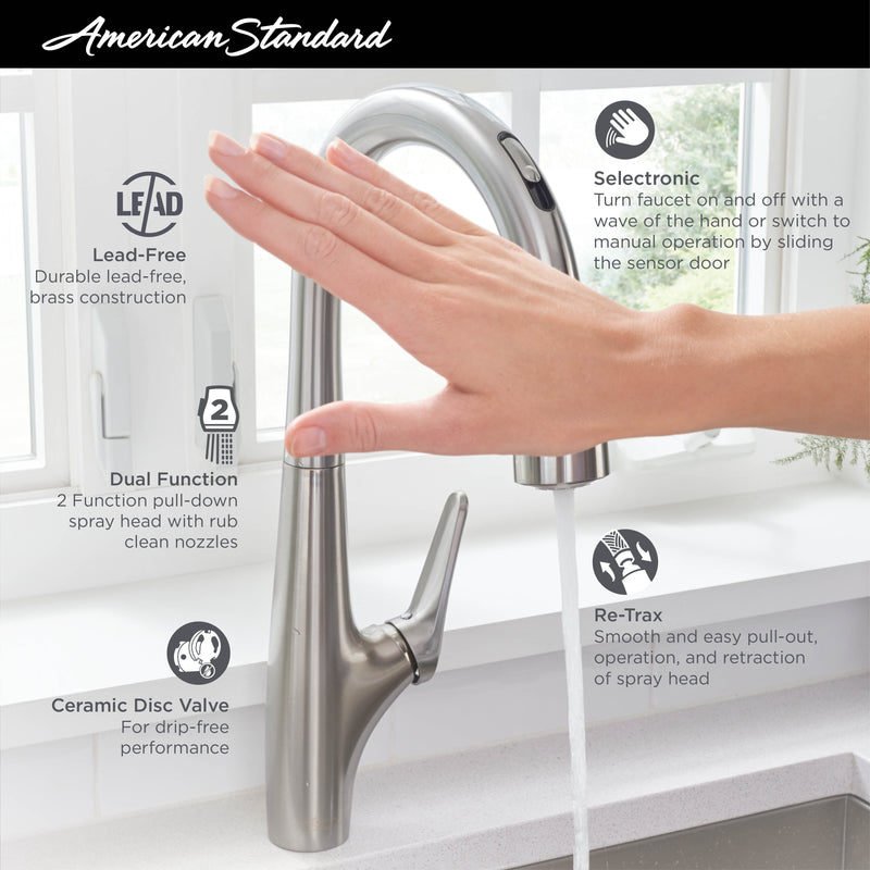 Avery® Touchless Single-Handle Pull-Down Dual Spray Kitchen Faucet 1.5 gpm/5.7 L/min