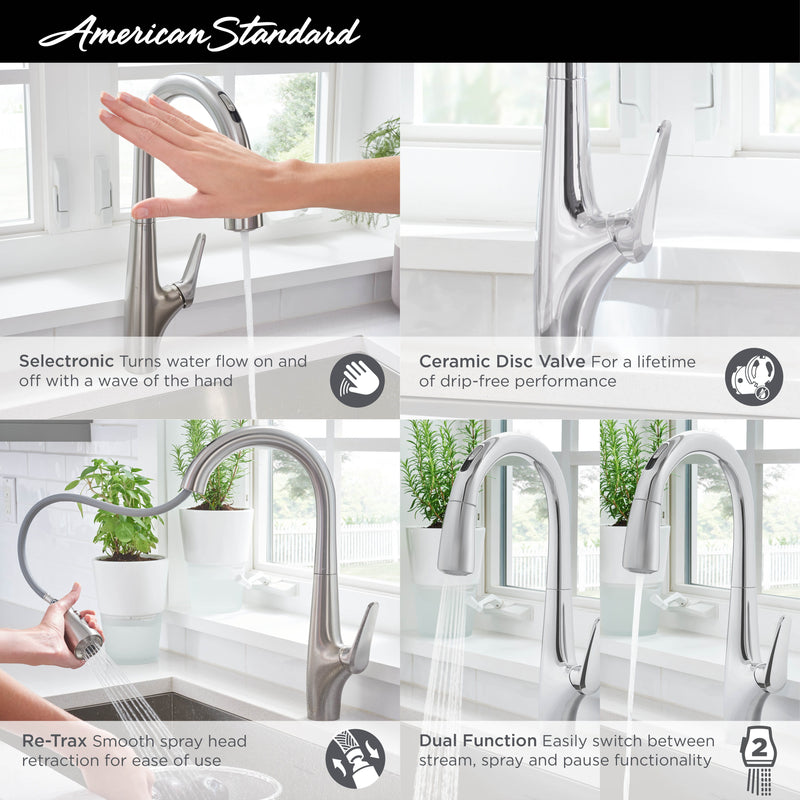 Avery® Touchless Single-Handle Pull-Down Dual Spray Kitchen Faucet 1.5 gpm/5.7 L/min