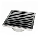 Infinity 4in x 4in Strainer with Lines Pattern Decorative Plate and 2in Throat