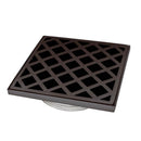 4in x 4in Strainer with Criss-Cross Pattern Decorative Plate and 2in Throat