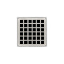 Infinity Components 4in x 4in Squares Pattern Decorative Plate for Q4, QD4, QDB4