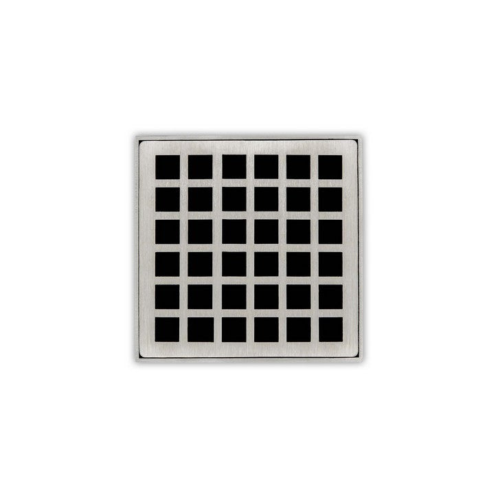 Infinity Components 4in x 4in Squares Pattern Decorative Plate for Q4, QD4, QDB4