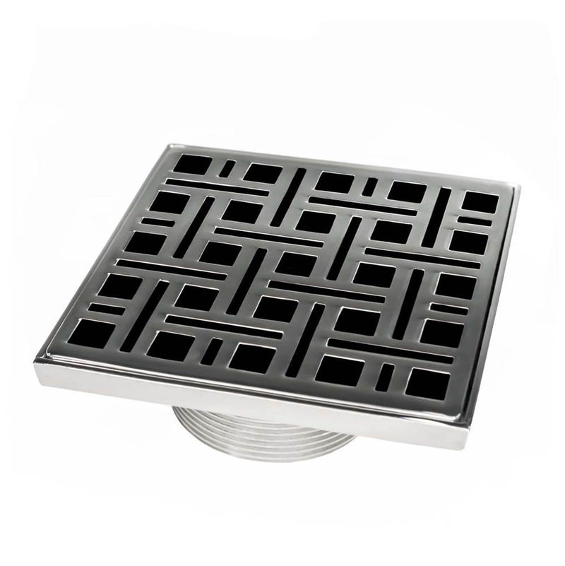 Infinity 4in x 4in Strainer with Weave Pattern Decorative Plate and 2in Throat