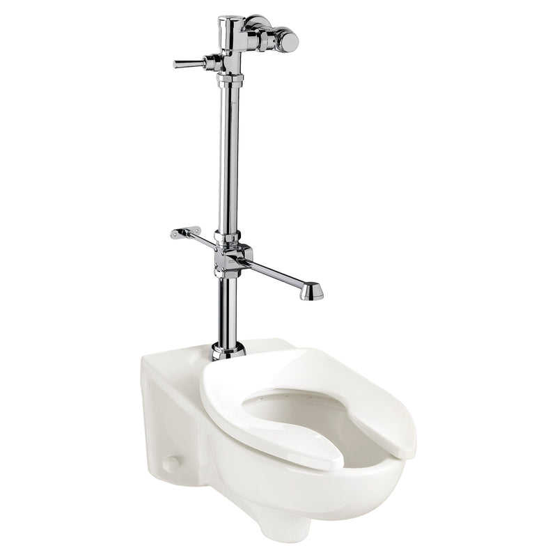 Ultima™ Manual Flush Valve With Bedpan Washer Assembly, Straight Tube, 1.28 gpf/4.8 Lpf