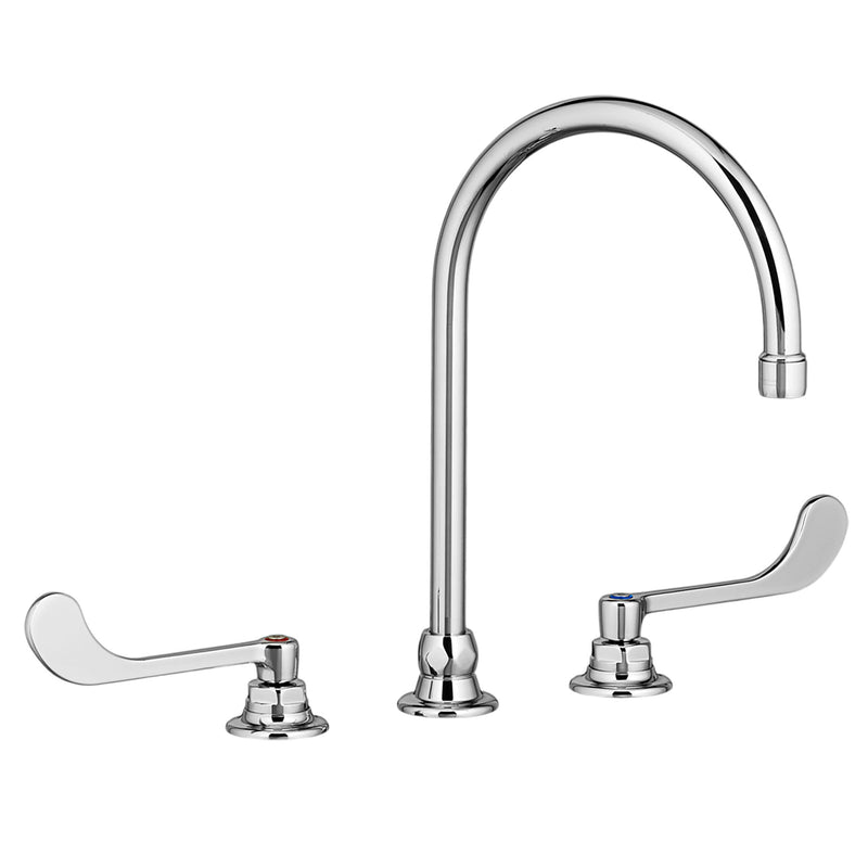 Monterrey® 8-Inch Widespread Gooseneck Faucet With 6-inch Wrist Blade Handles 1.5 gpm/5.7 Lpm