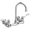 Heritage® Wall Mount Faucet With Gooseneck Spout, Wrist Blade Handles and Offset Shanks
