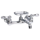 Heritage® Wall Mount Faucet With Cast Spout With Lever Handles and Soap Dish