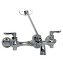 Top Brace Wall-Mount Service Sink Faucet with 6-Inch Vacuum Breaker Spout