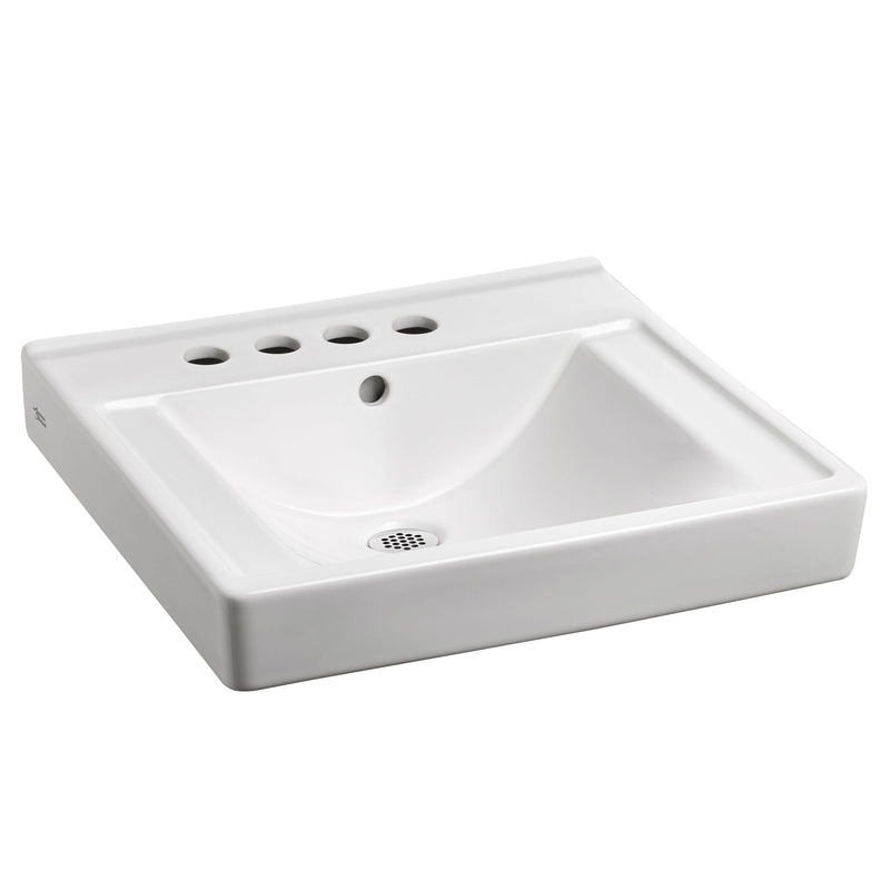 Decorum® Wall-Hung EverClean® Sink With 4-Inch Centerset and Extra Left-Hand Hole
