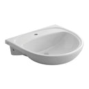 Mezzo Semi-Countertop Sink Less Overflow with Center Hole Only