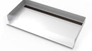 30inx 60in Stainless Steel Shower Base with Slotted Pattern Linear Drain