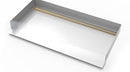 30inx 60in Stainless Steel Shower Base with Tile Insert Linear Drain