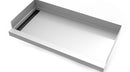 30inx 60in Stainless Steel Shower Base with Slotted Pattern Linear Drain