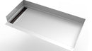 30inx 60in Stainless Steel Shower Base with Slotted Pattern Linear Drain