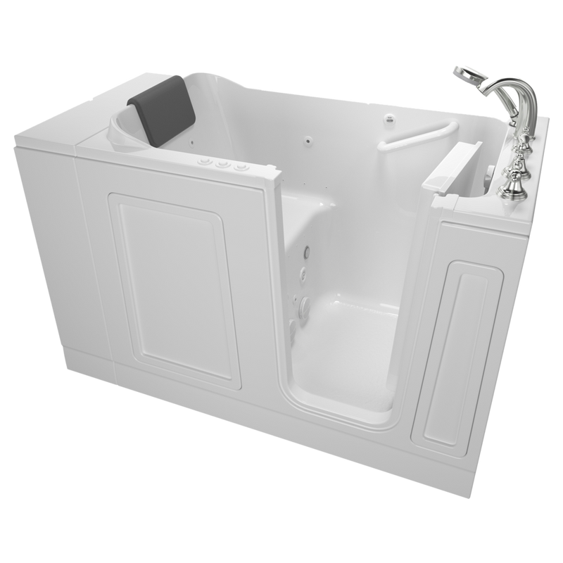 Acrylic Luxury Series 30 x 51-Inch Walk-in Tub With Combination Air Spa and Whirlpool Systems - Left-Hand Drain With Faucet
