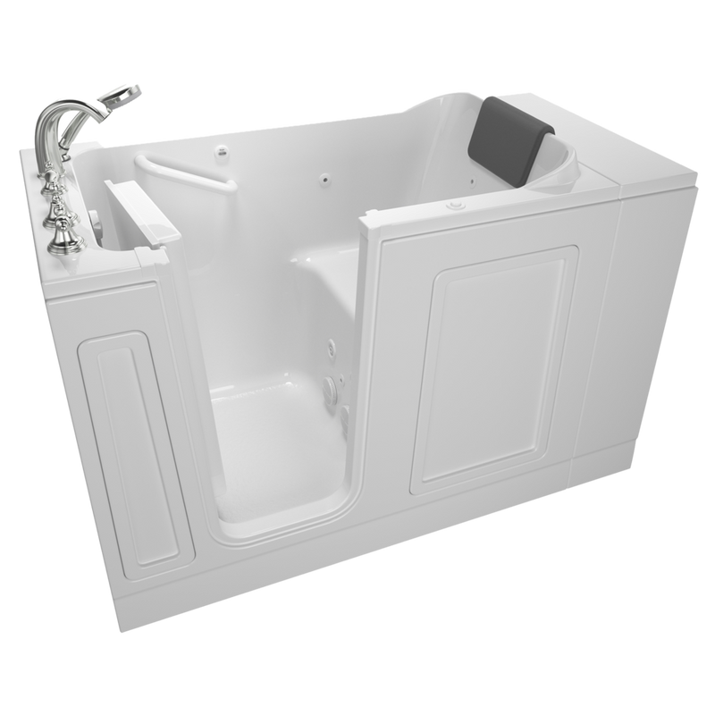 Acrylic Luxury Series 30 x 51-Inch Walk-in Tub With Whirlpool System - Left-Hand Drain With Faucet