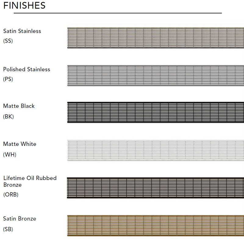 Infinity Drain FCSIG65 Slotted Pattern Grate