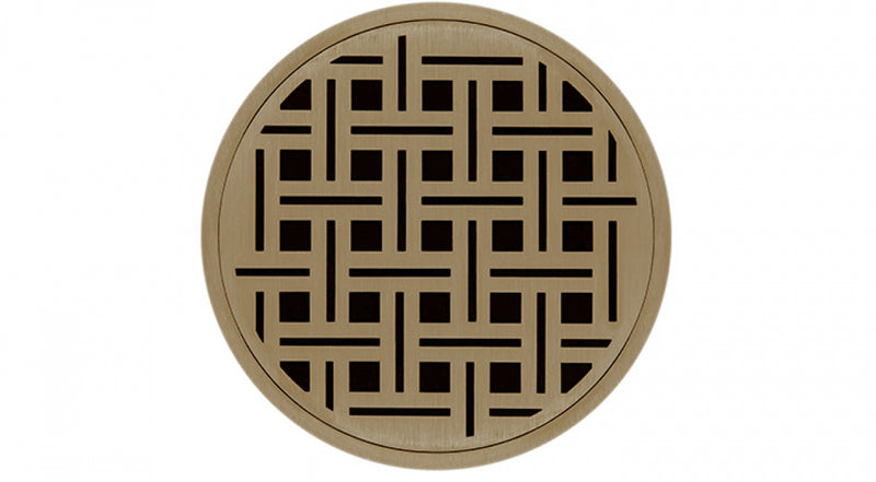 5in Round RVD 5 Complete Kit with Weave Pattern Decorative Plate, 2in Outlet