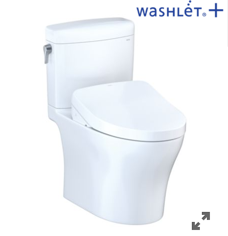 TOTO MW4363046CUMFG AQUIA® IV CUBE 1G® - WASHLET®+ S500E TWO-PIECE TOILET - 1.0 GPF & 0.8 GPF