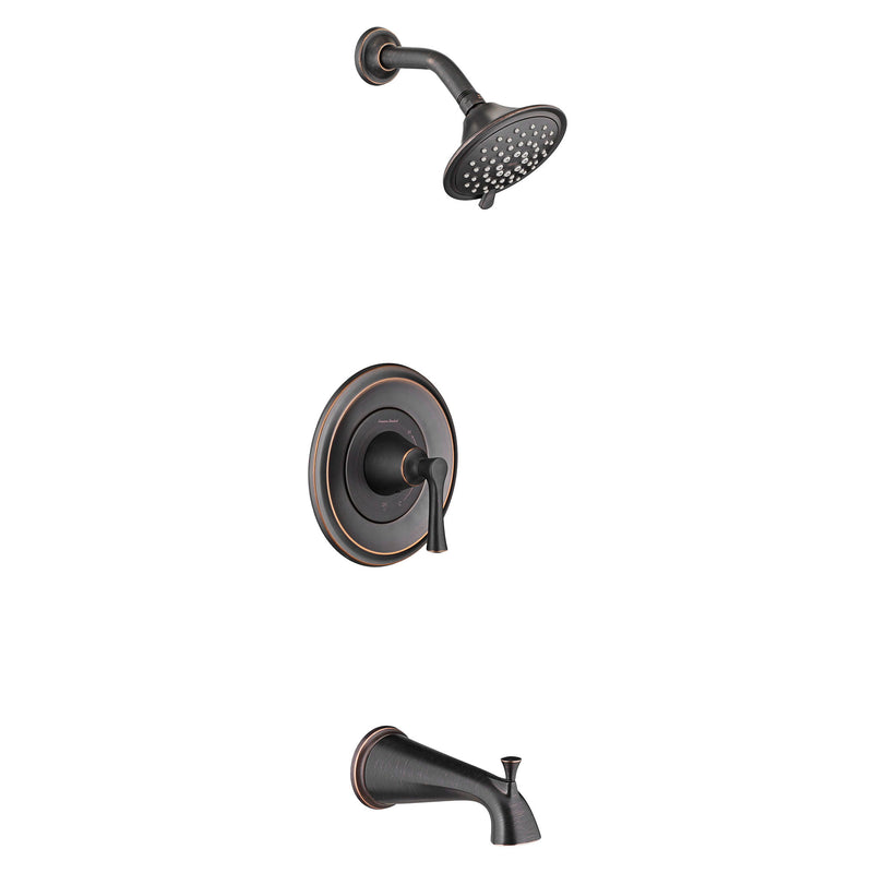 Estate® 1.8 gpm/6.8 L/min Tub and Shower Trim Kit With Water-Saving 3-Function Showerhead, Double Ceramic Pressure Balance Cartridge With Lever Handle