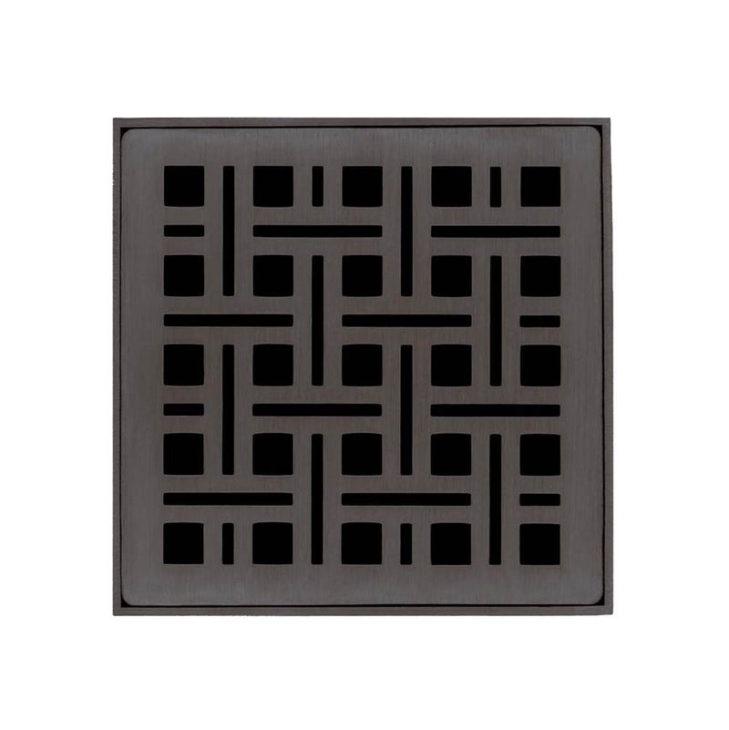 4in x 4in VD 4 Complete Kit with Weave Pattern Decorative Plate, 2in Outlet