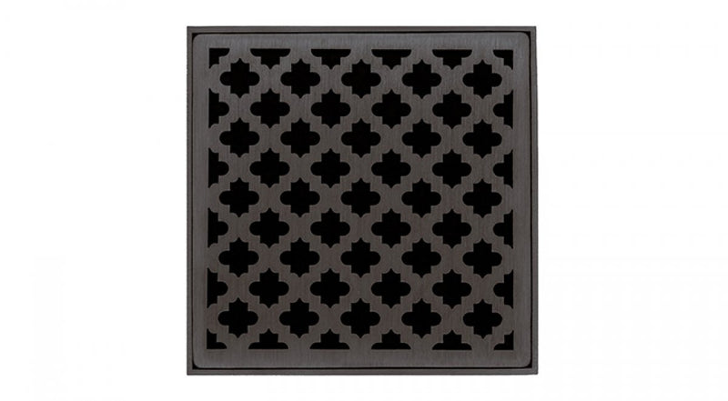 Infinity 4in x 4in Strainer with Moor Pattern Decorative Plate and 2in Throat