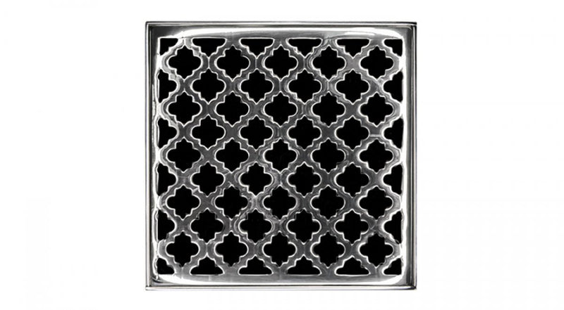 5in x 5in Strainer with Moor Pattern Decorative Plate and 2in Throat for MD 5