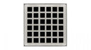 Infinity 4in x 4in Strainer with Squares Pattern Decorative Plate and 2in Throat