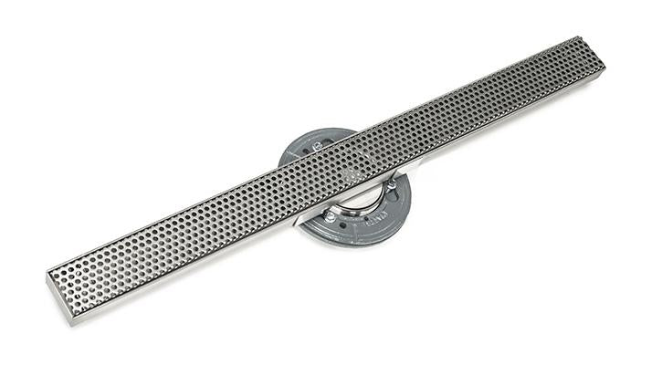 S-Stainless Steel Series High Flow Complete Kit with 2 1/2in Perforated Circle Pattern Grate, 3in Outlet