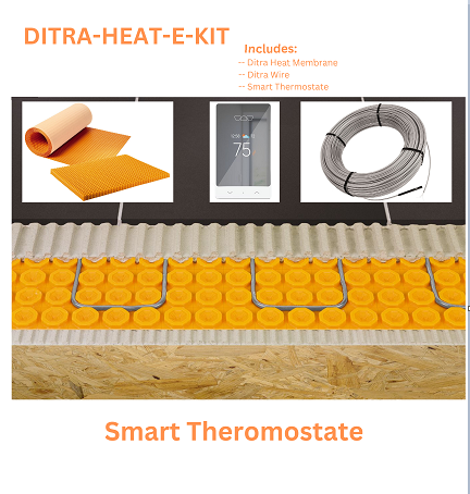 Copy of SCHLUTER DITRA-HEAT KIT includes MATT + 240V CABLE + Smart Thermostat